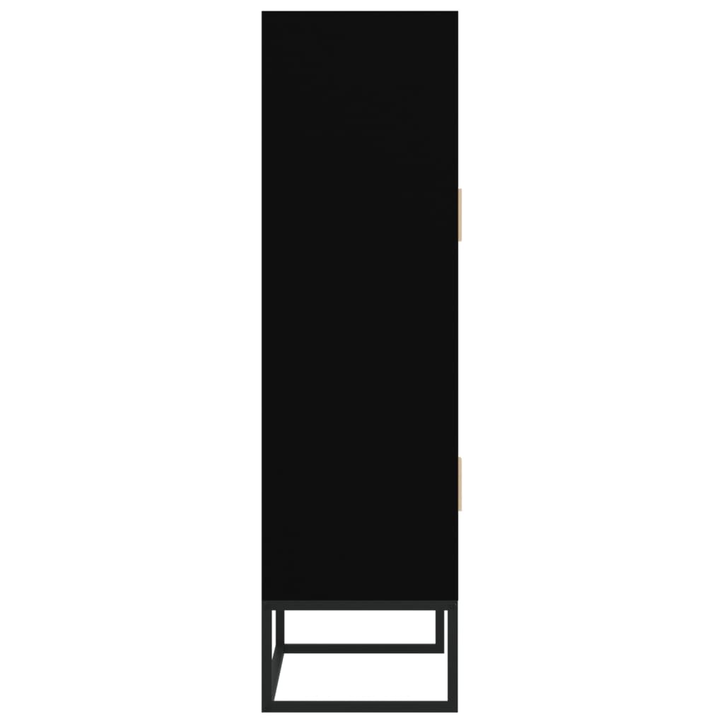 Highboard Black 70X35X125 Cm Engineered Wood