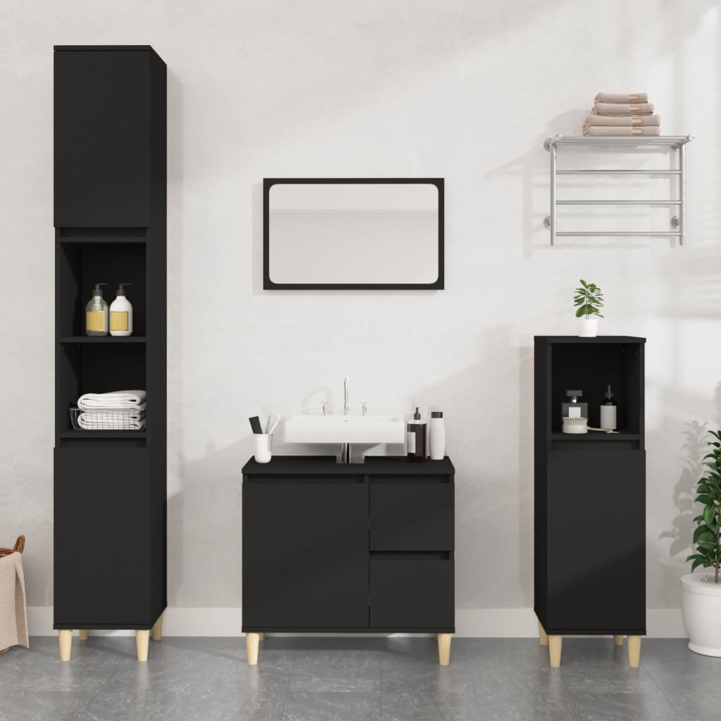 Bathroom Cabinet 30X30X190 Cm Engineered Wood