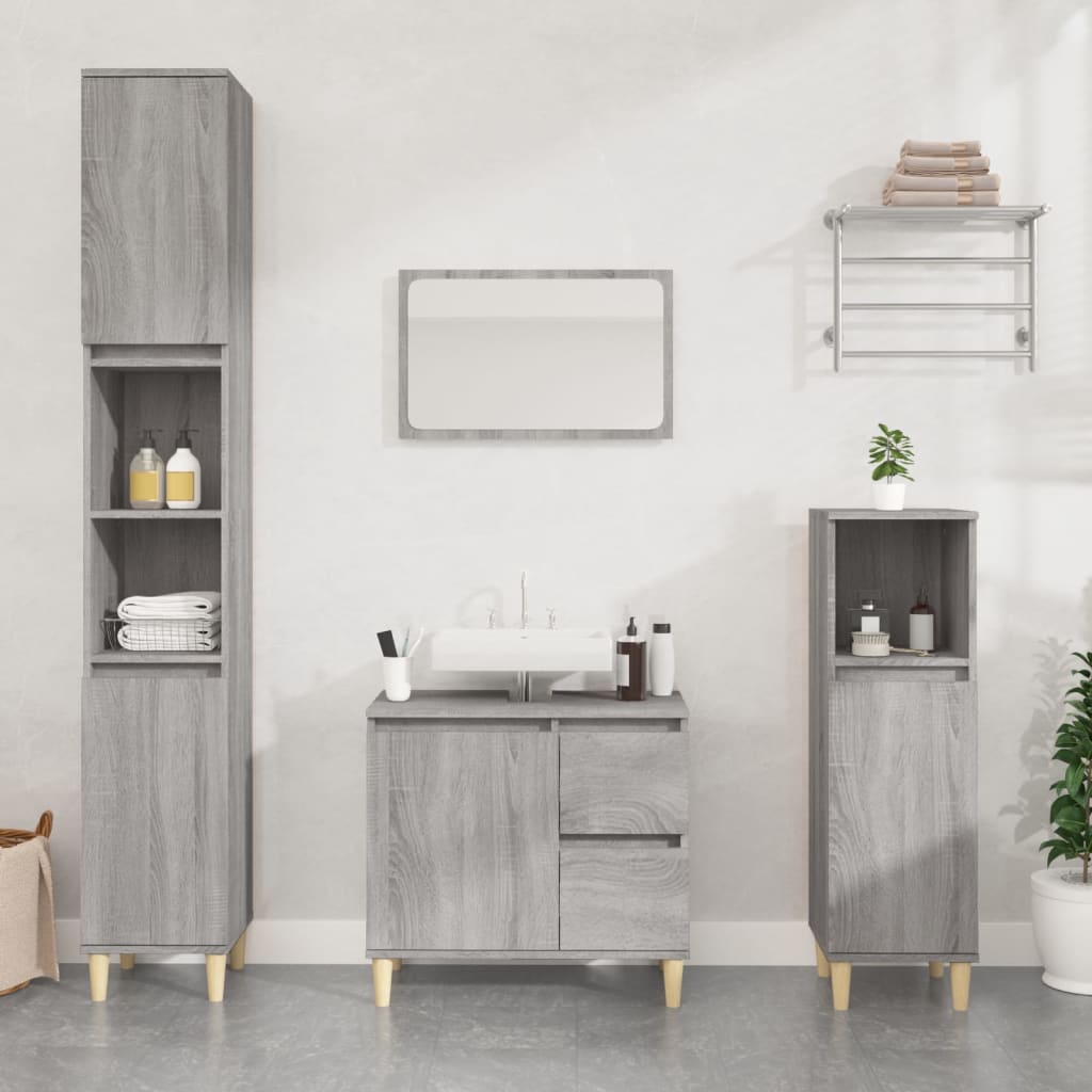 Bathroom Cabinet 30X30X190 Cm Engineered Wood
