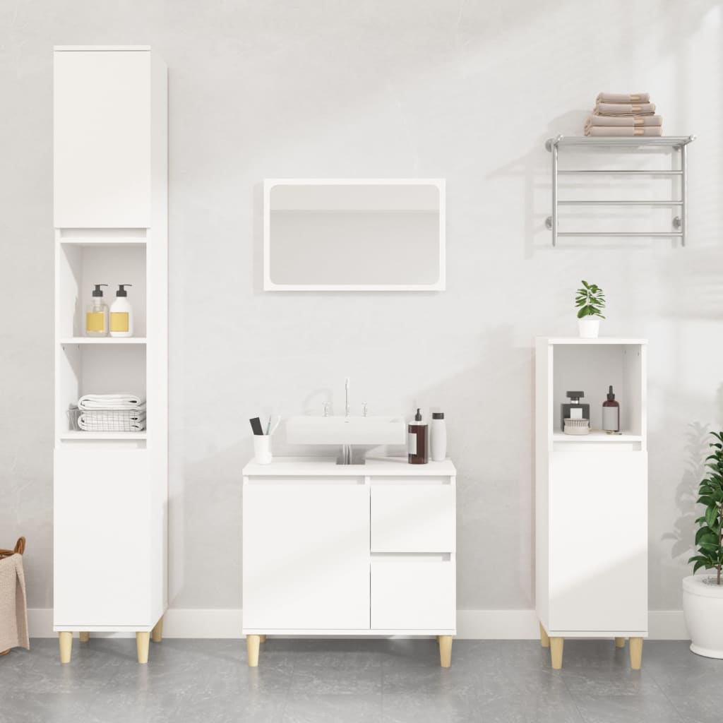 Bathroom Cabinet 30X30X100 Cm Engineered Wood