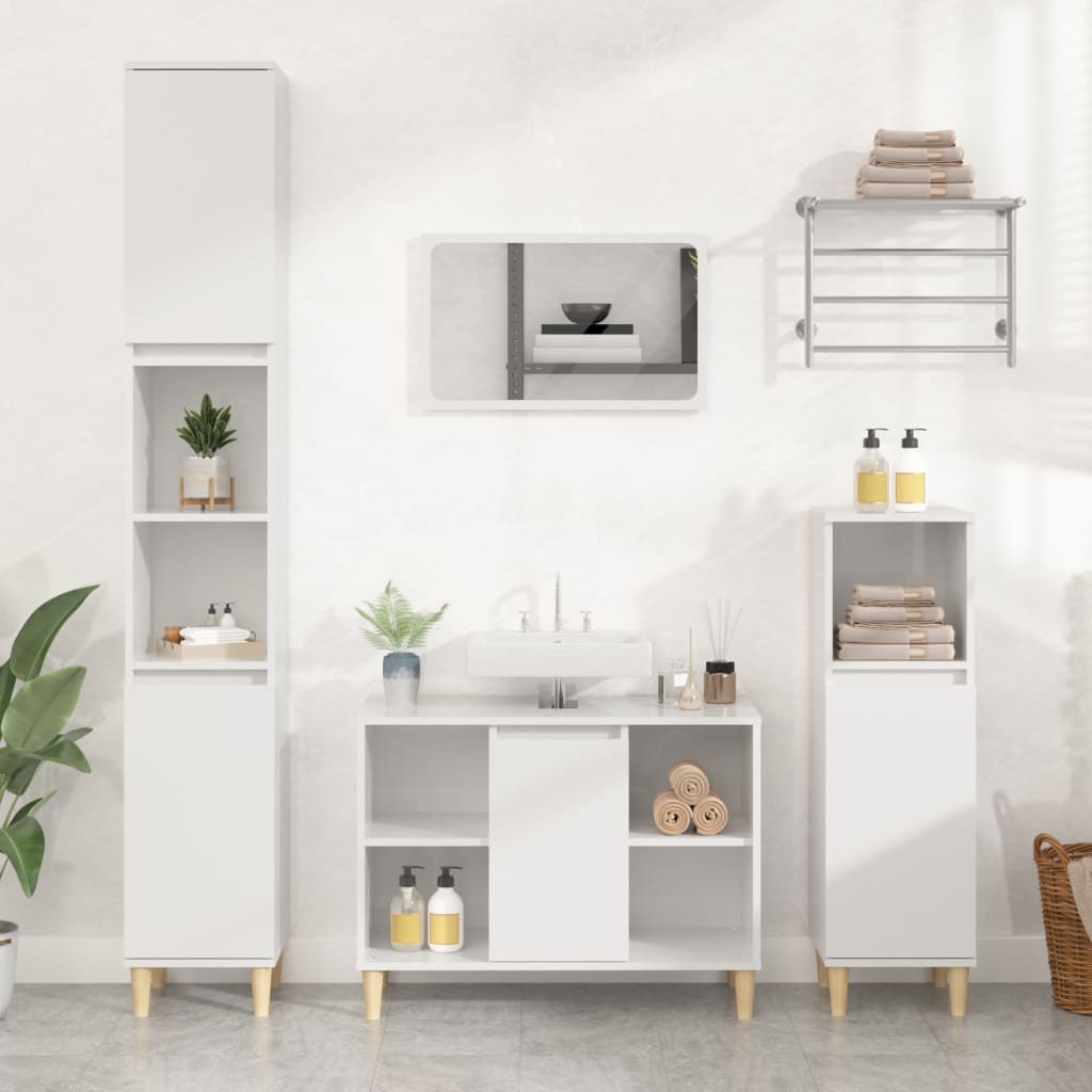 Sink Cabinet 80X33X60 Cm Engineered Wood