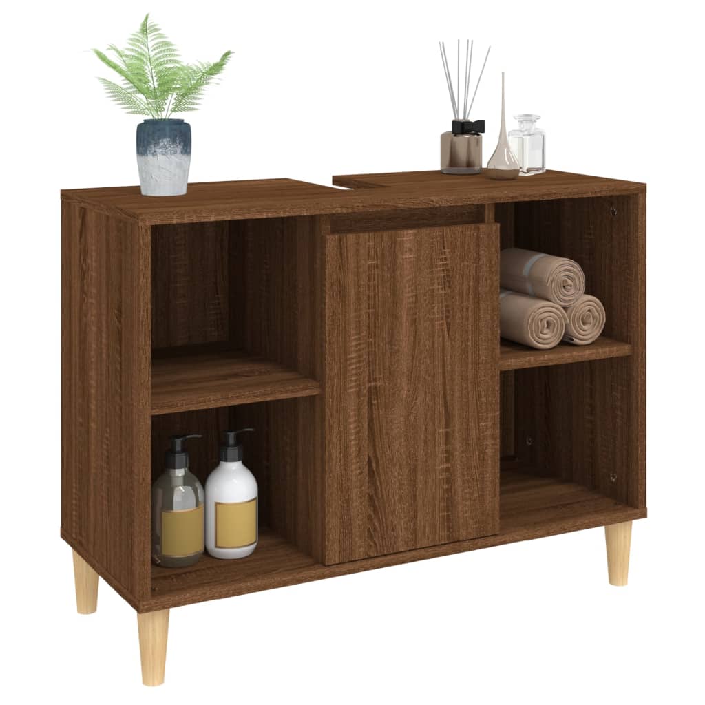 Sink Cabinet 80X33X60 Cm Engineered Wood