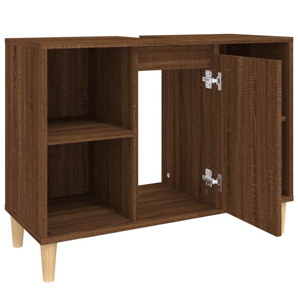 Sink Cabinet 80X33X60 Cm Engineered Wood
