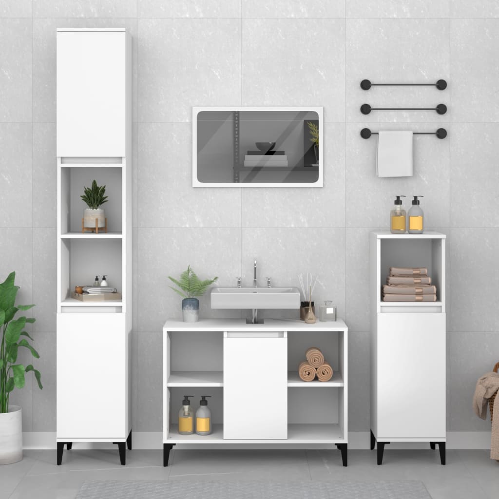 Sink Cabinet 80X33X60 Cm Engineered Wood