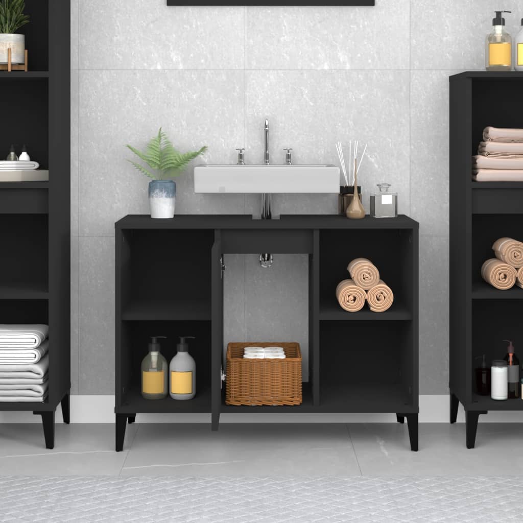 Sink Cabinet 80X33X60 Cm Engineered Wood