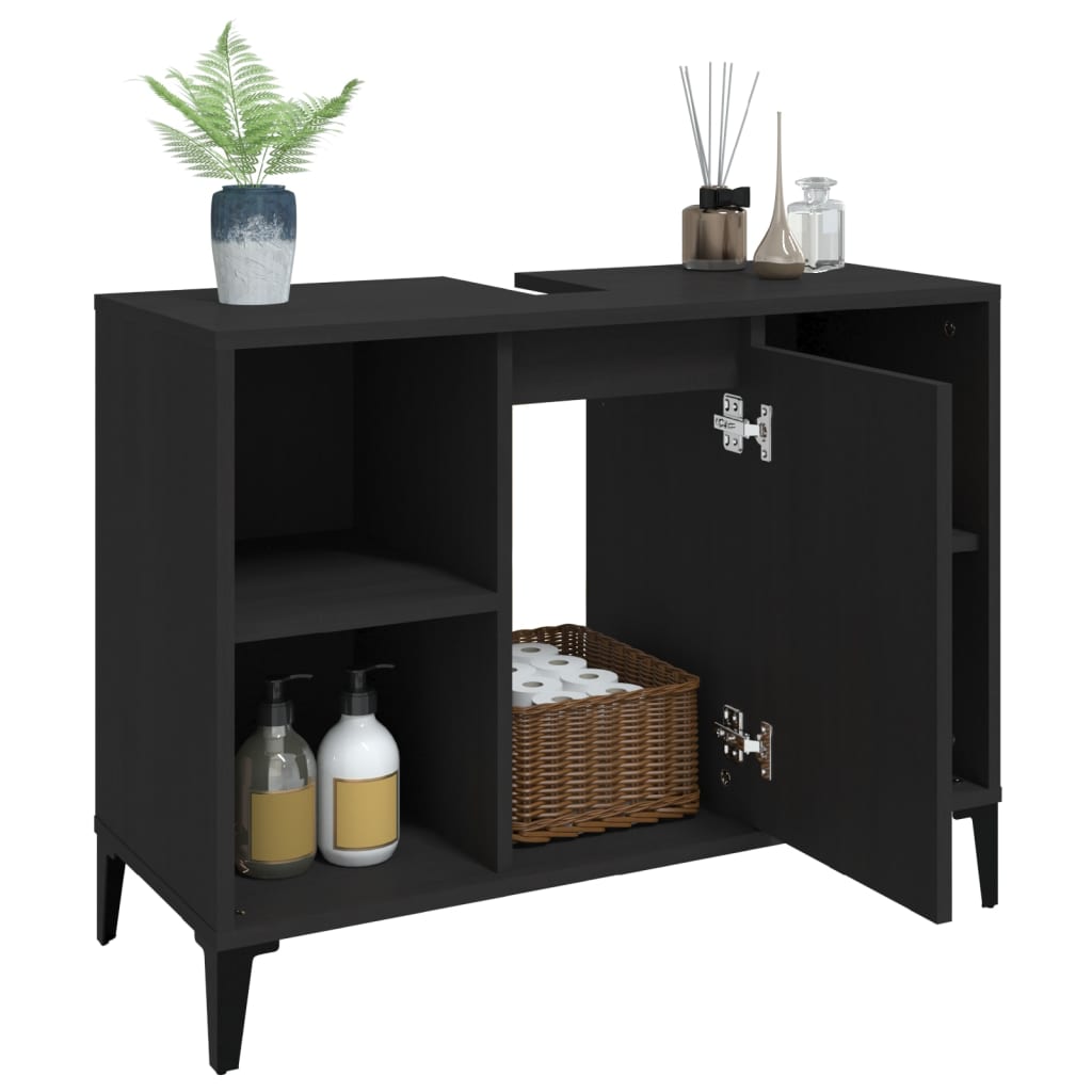Sink Cabinet 80X33X60 Cm Engineered Wood