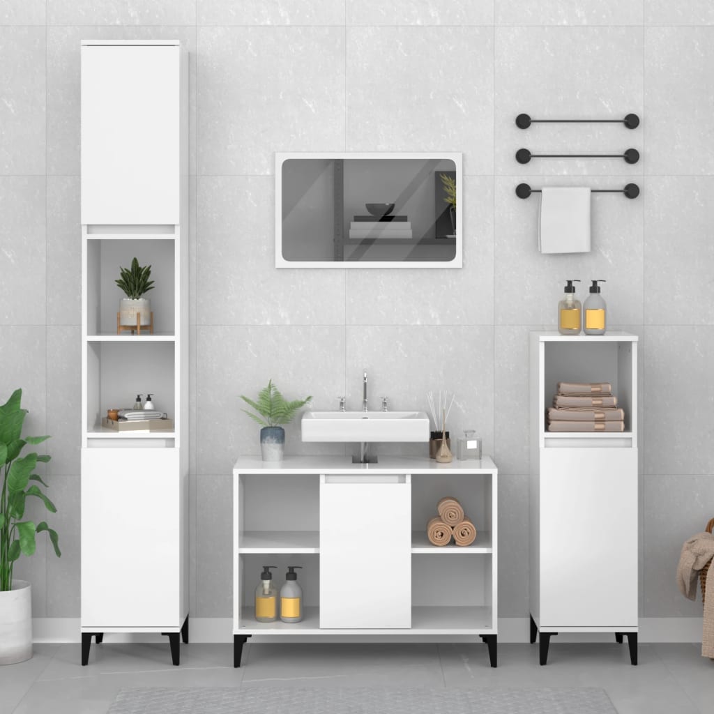 Sink Cabinet 80X33X60 Cm Engineered Wood