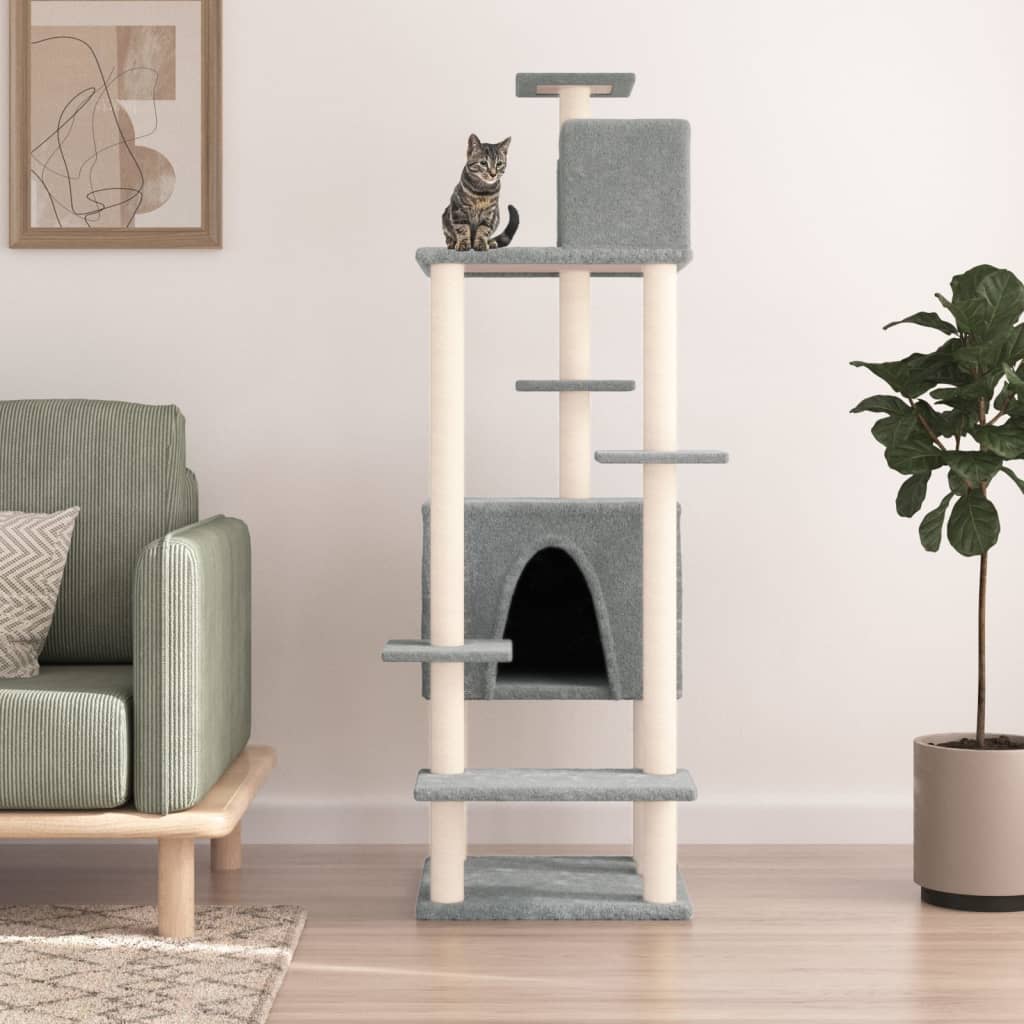Cat Tree With Sisal Scratching Posts 154 Cm
