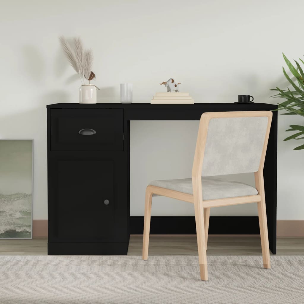 Desk With Drawer 115X50X75 Cm Engineered Wood