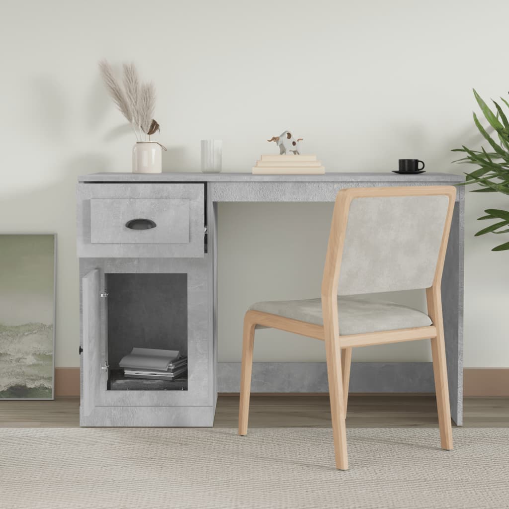 Desk With Drawer 115X50X75 Cm Engineered Wood