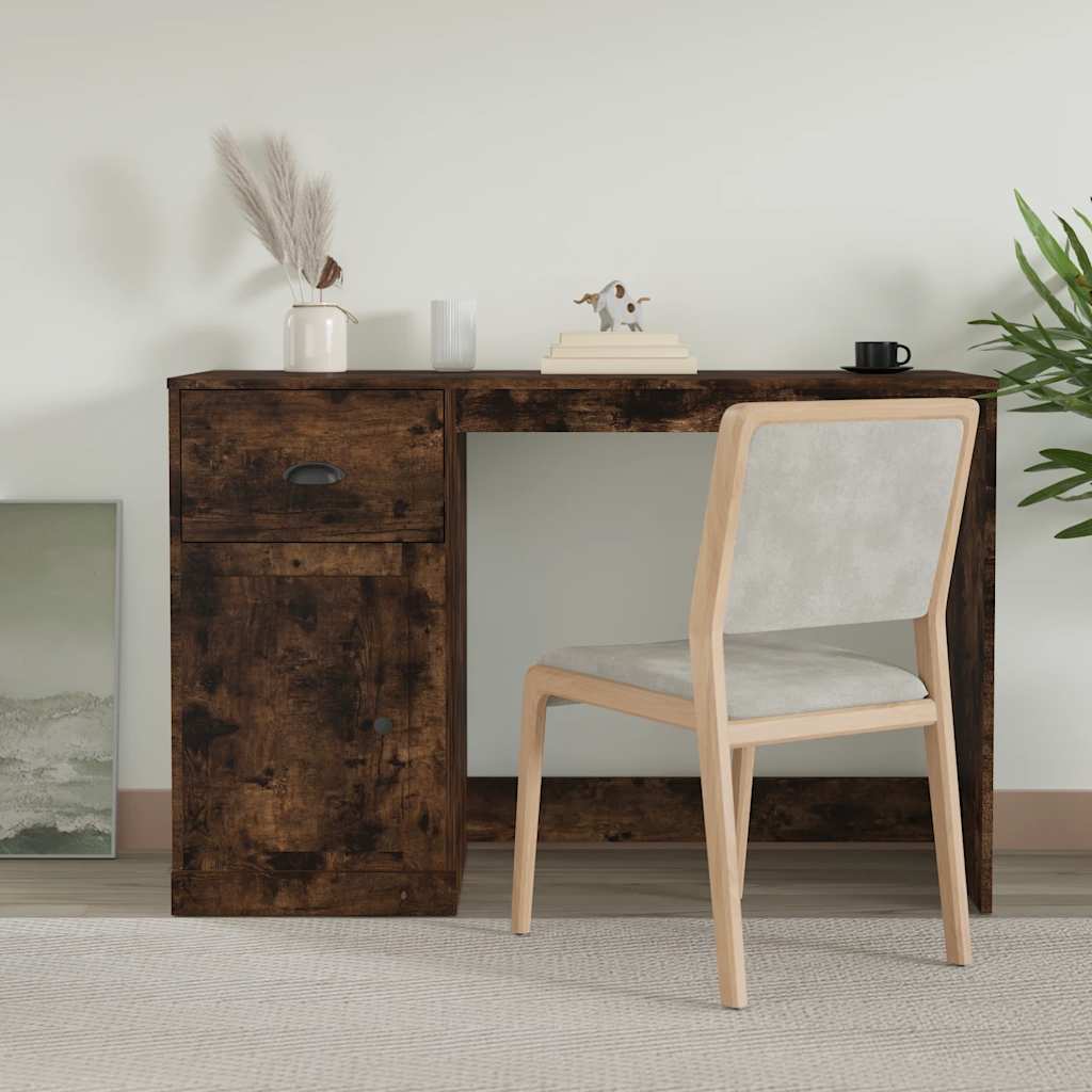 Desk With Drawer 115X50X75 Cm Engineered Wood
