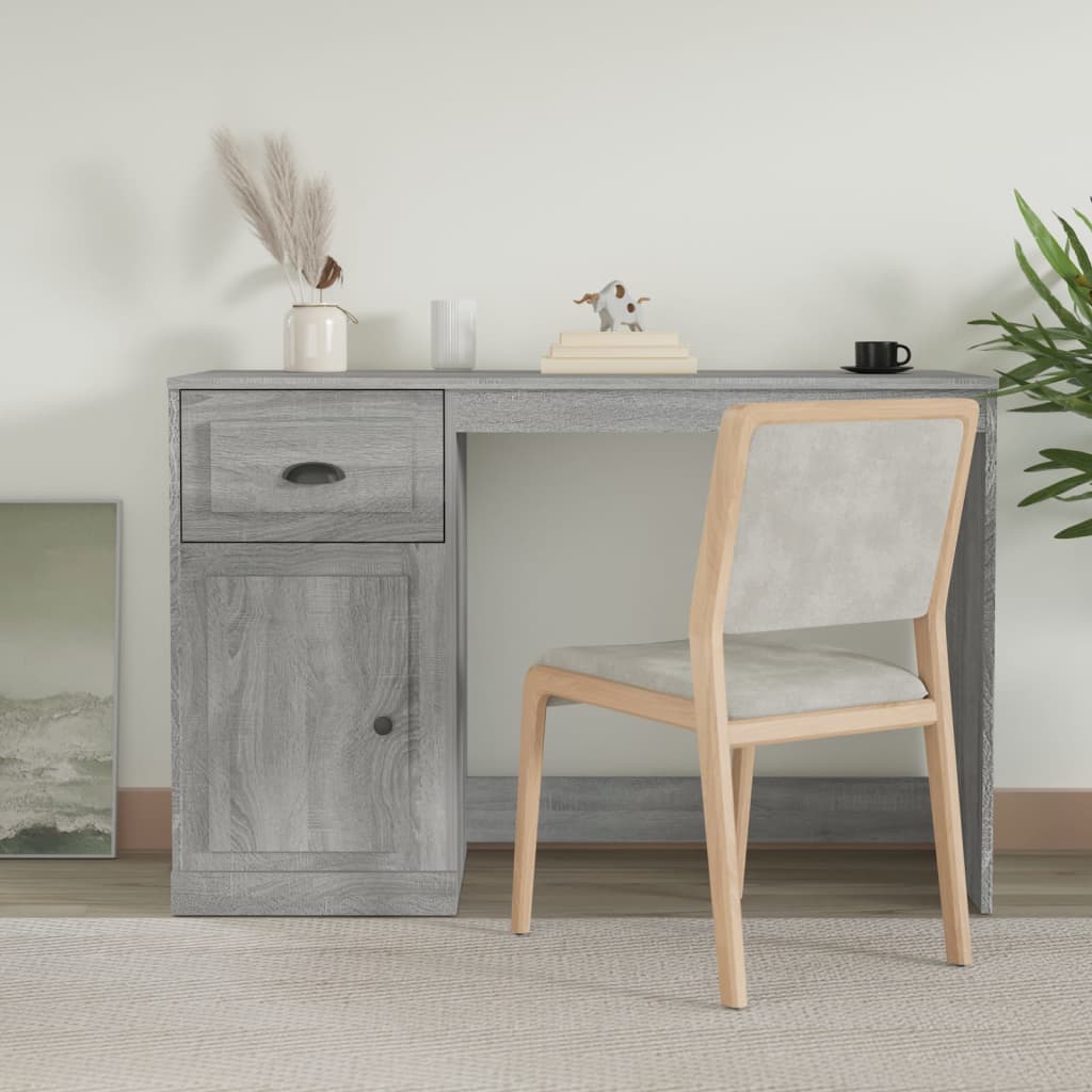 Desk With Drawer 115X50X75 Cm Engineered Wood