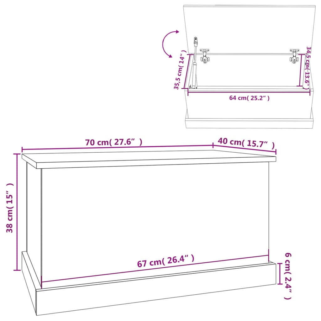 Storage Box Engineered Wood