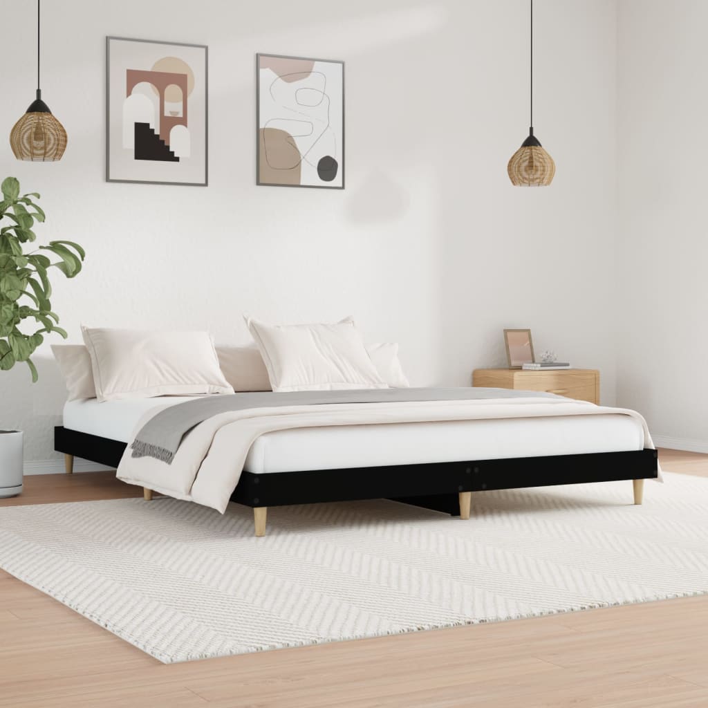 Bed Frame Without Mattress Single Engineered Wood