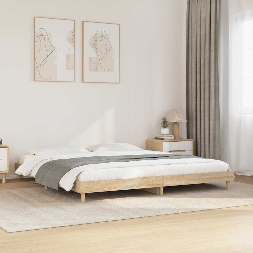 Bed Frame Without Mattress Single Engineered Wood