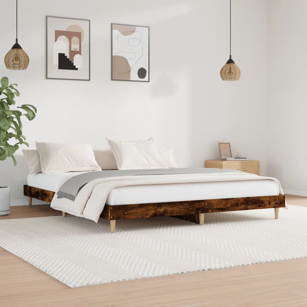 Bed Frame Without Mattress Single Engineered Wood