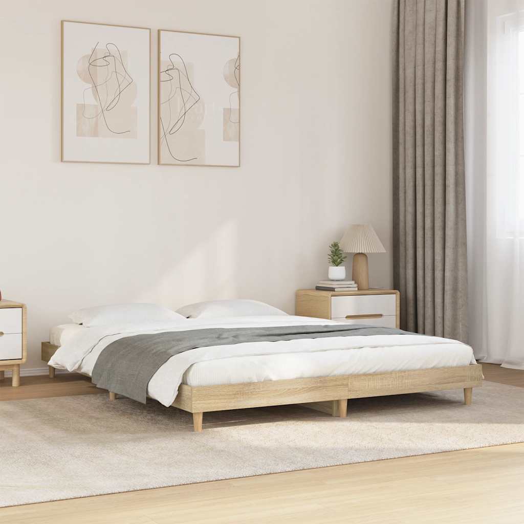 Bed Frame Without Mattress Single Engineered Wood