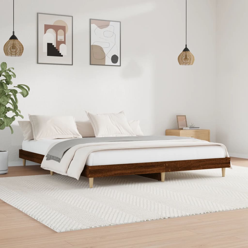 Bed Frame Without Mattress Single Engineered Wood