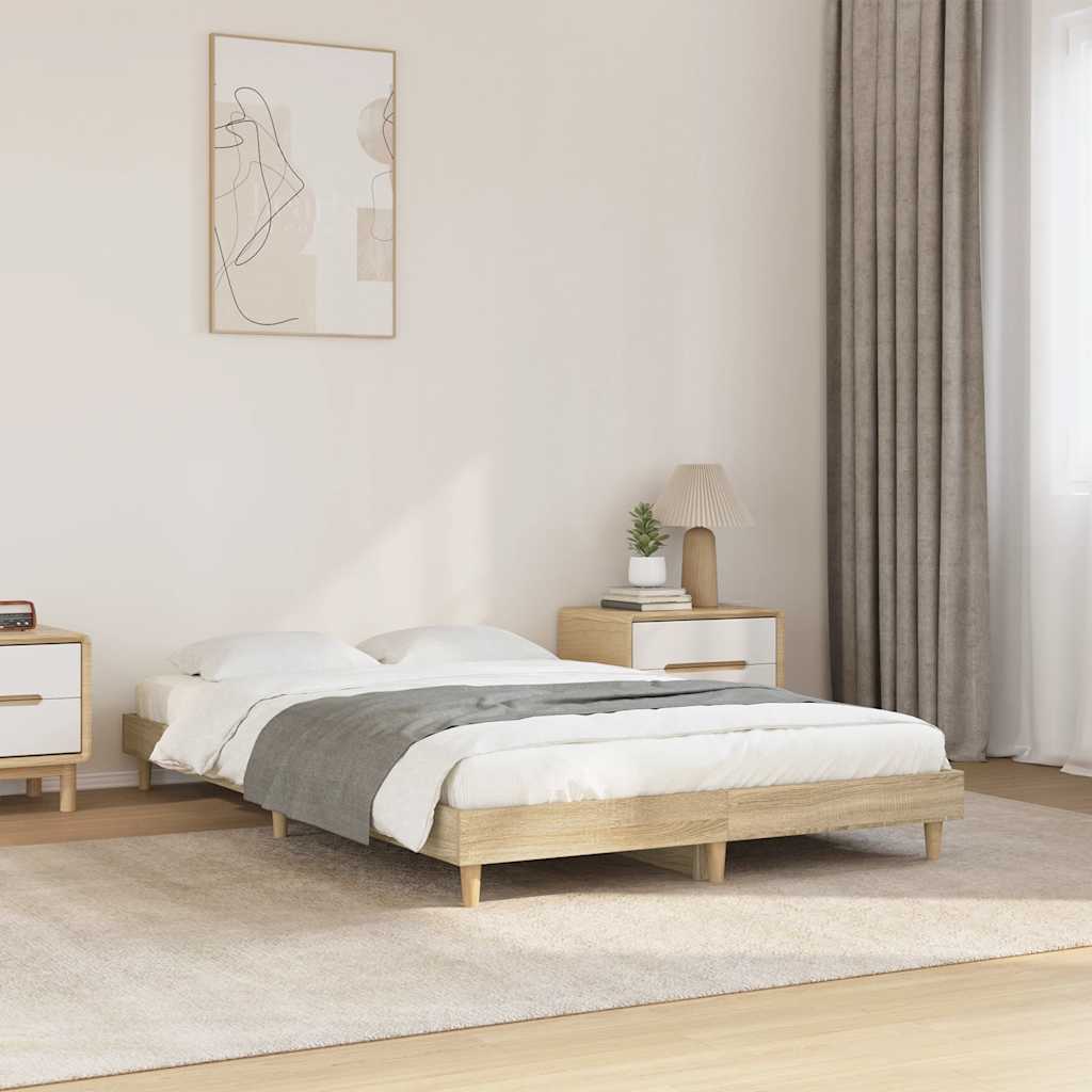 Bed Frame Without Mattress Single Engineered Wood