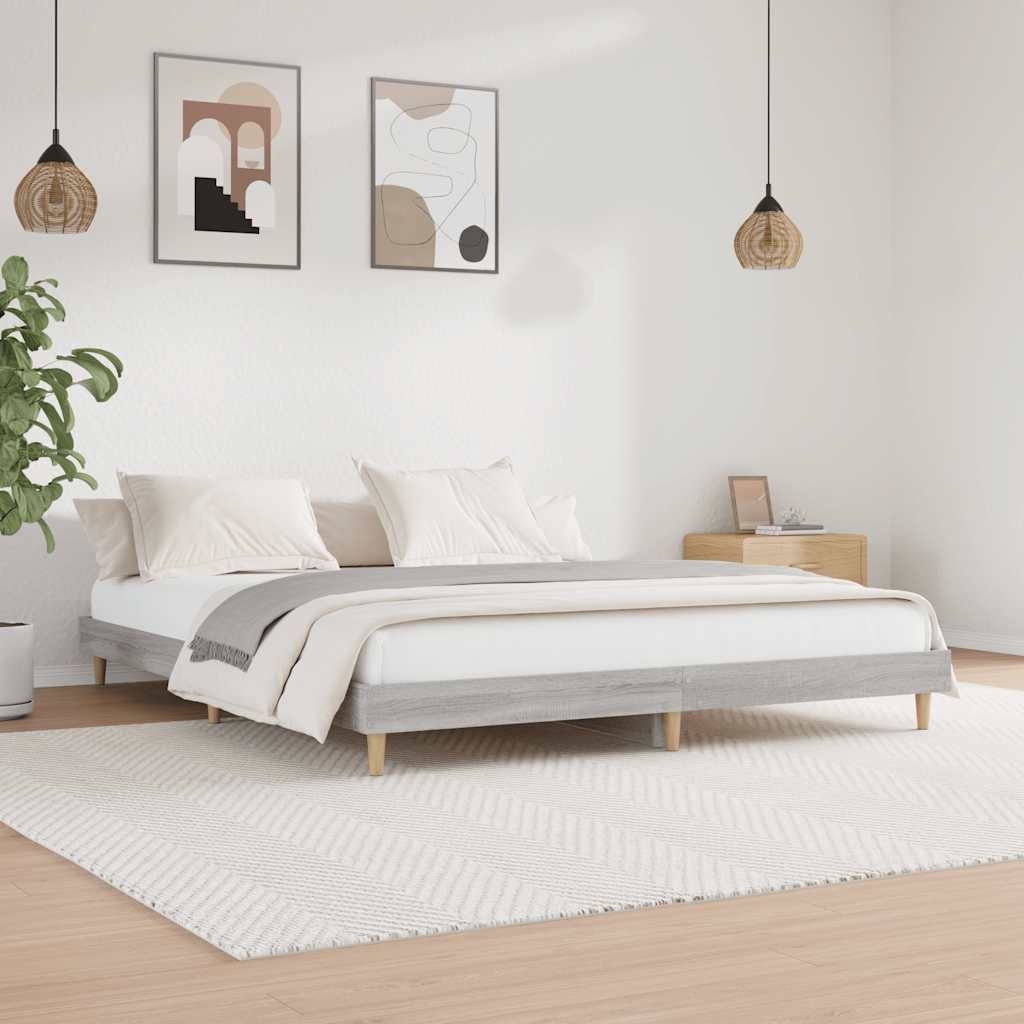 Bed Frame Without Mattress Single Engineered Wood