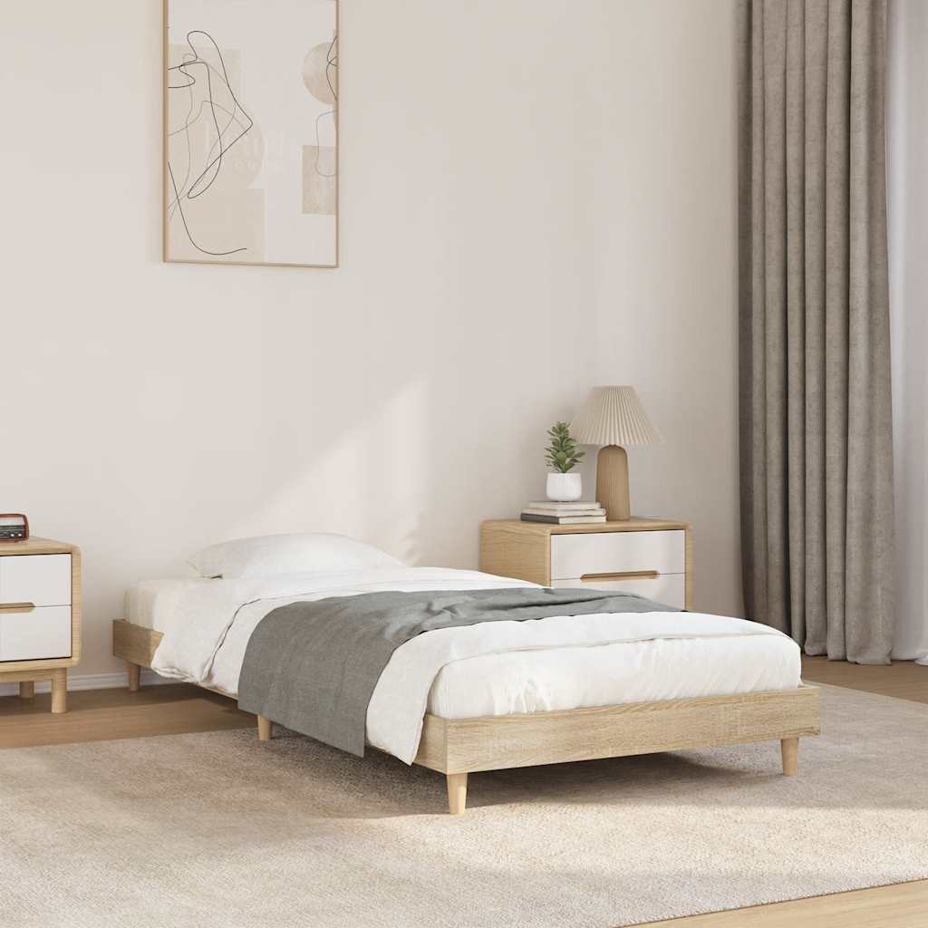 Bed Frame Without Mattress Single Engineered Wood