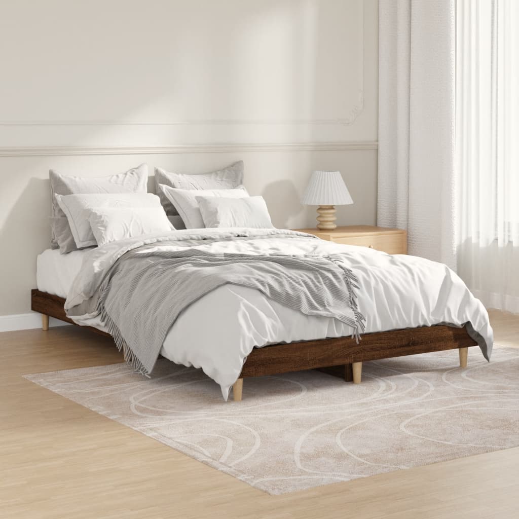Bed Frame Without Mattress Single Engineered Wood