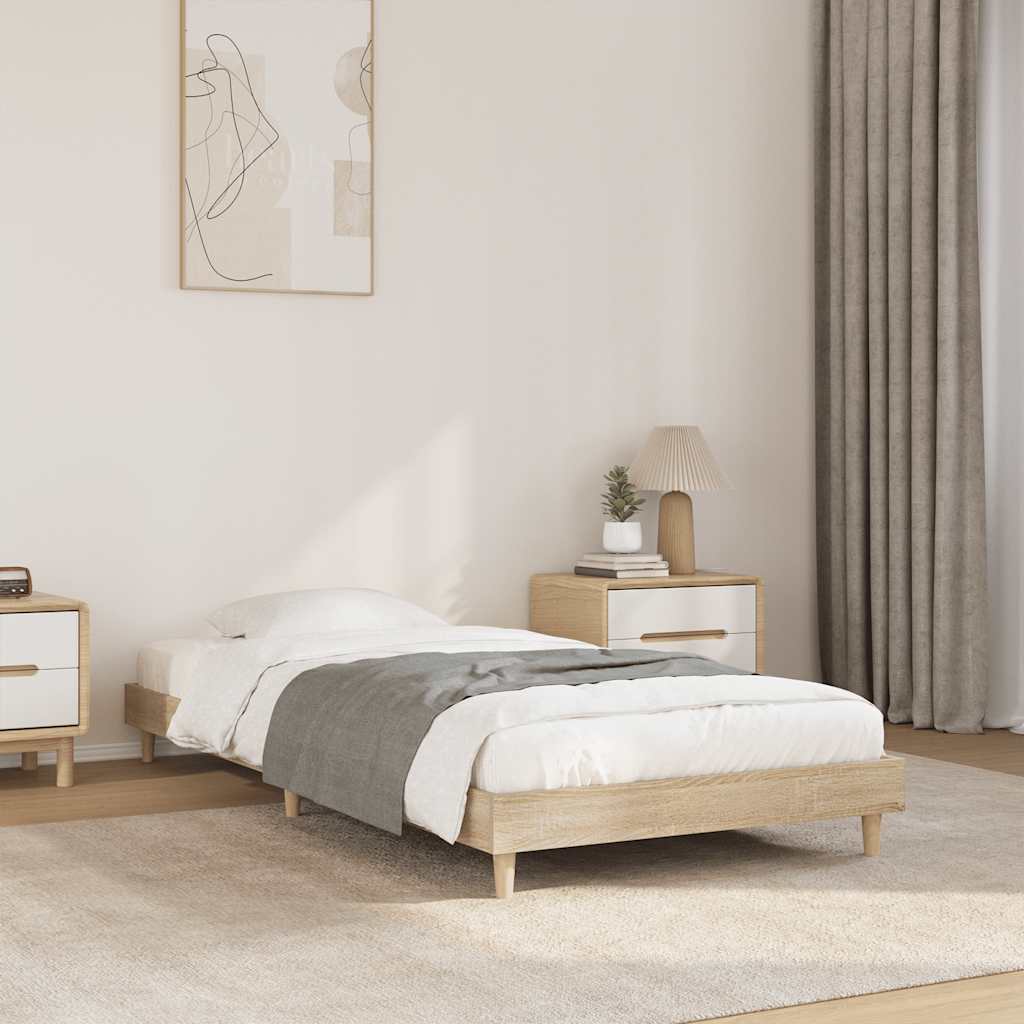 Bed Frame Without Mattress Single Engineered Wood