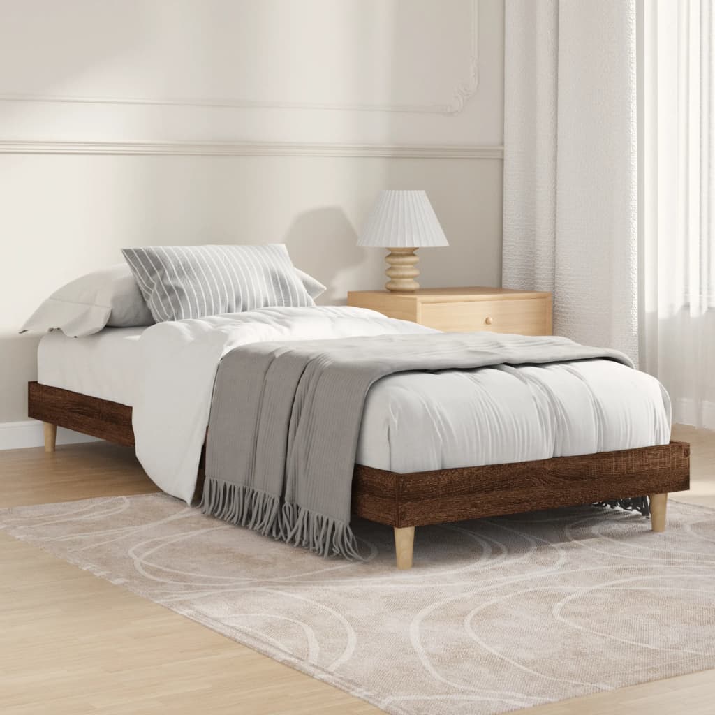Bed Frame Without Mattress Single Engineered Wood