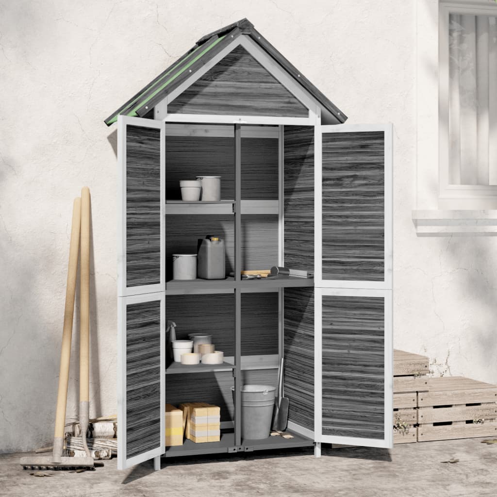 Garden Tool Shed 89X52.5X175 Cm Solid Wood Pine