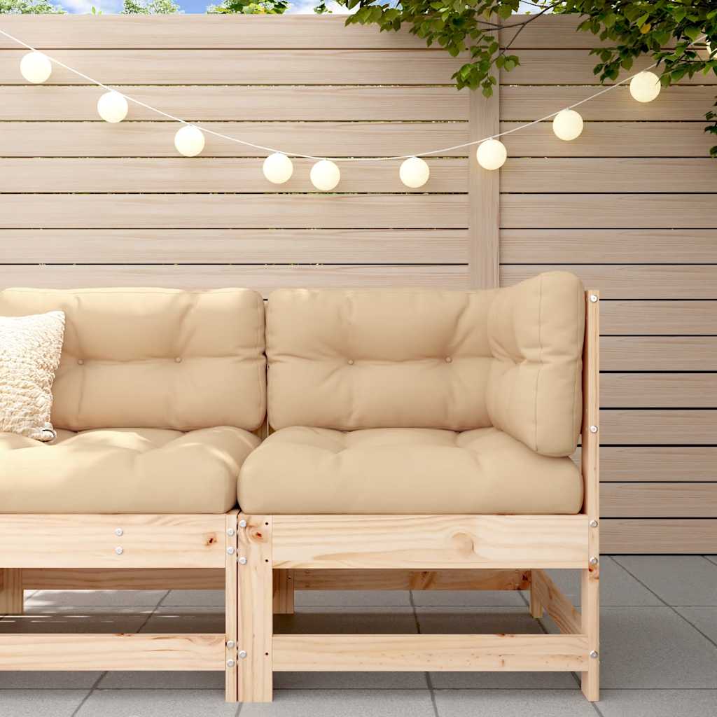3 Piece Garden Lounge Set With Cushions Solid Wood