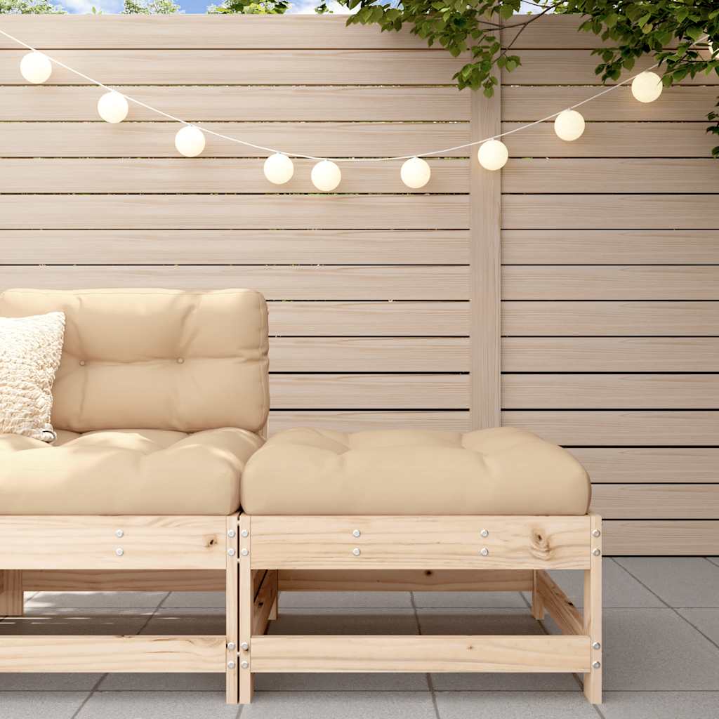 3 Piece Garden Lounge Set With Cushions Solid Wood