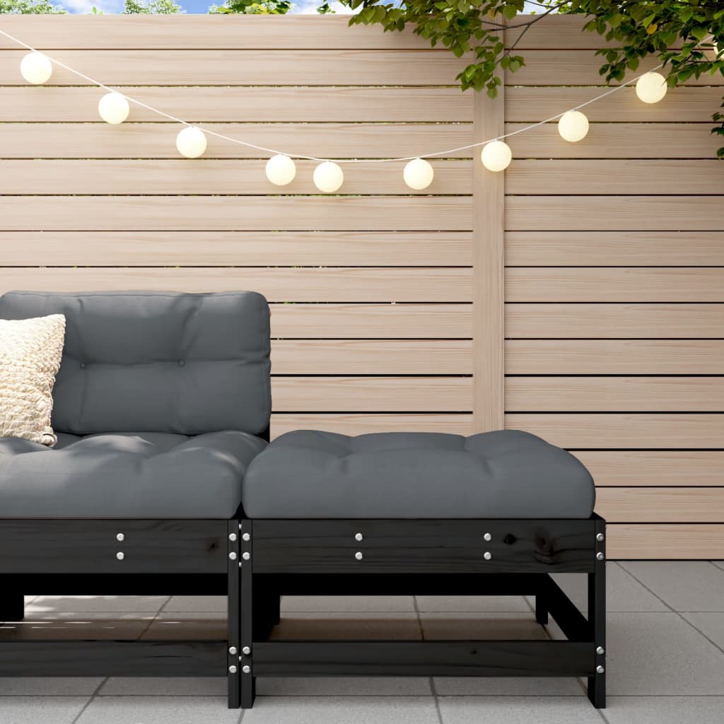 3 Piece Garden Lounge Set With Cushions Solid Wood