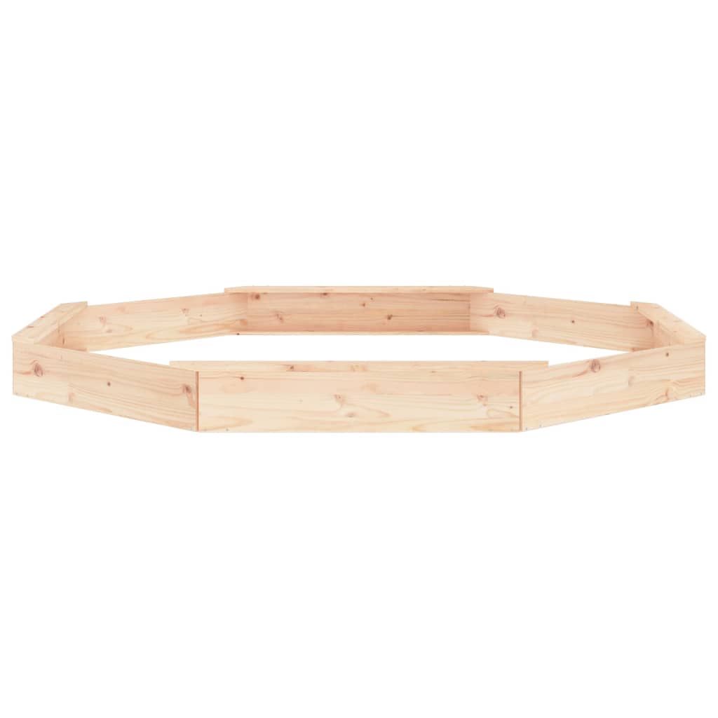 Sandbox With Seats Octagon Solid Wood Pine