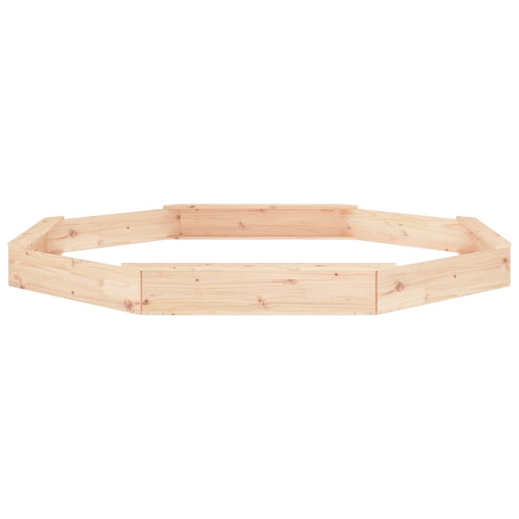 Sandbox With Seats Octagon Solid Wood Pine