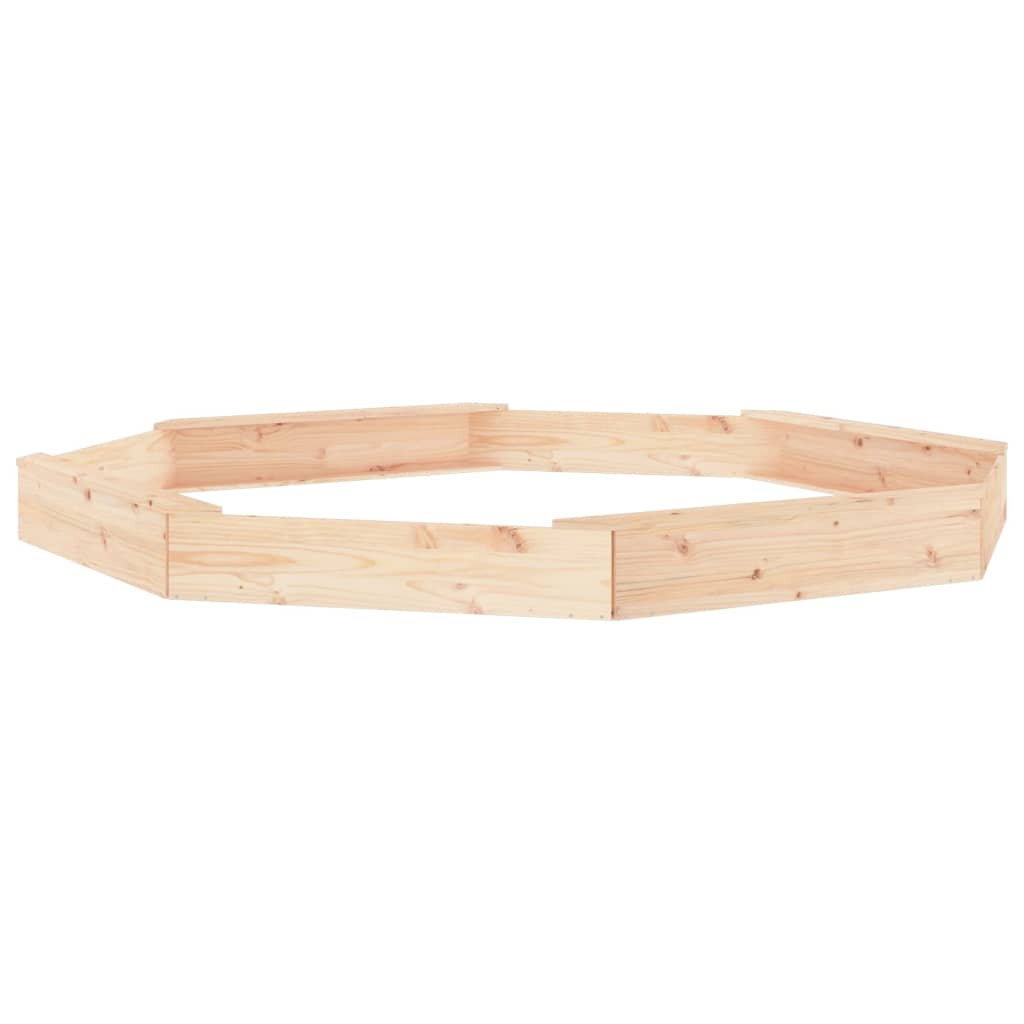 Sandbox With Seats Octagon Solid Wood Pine