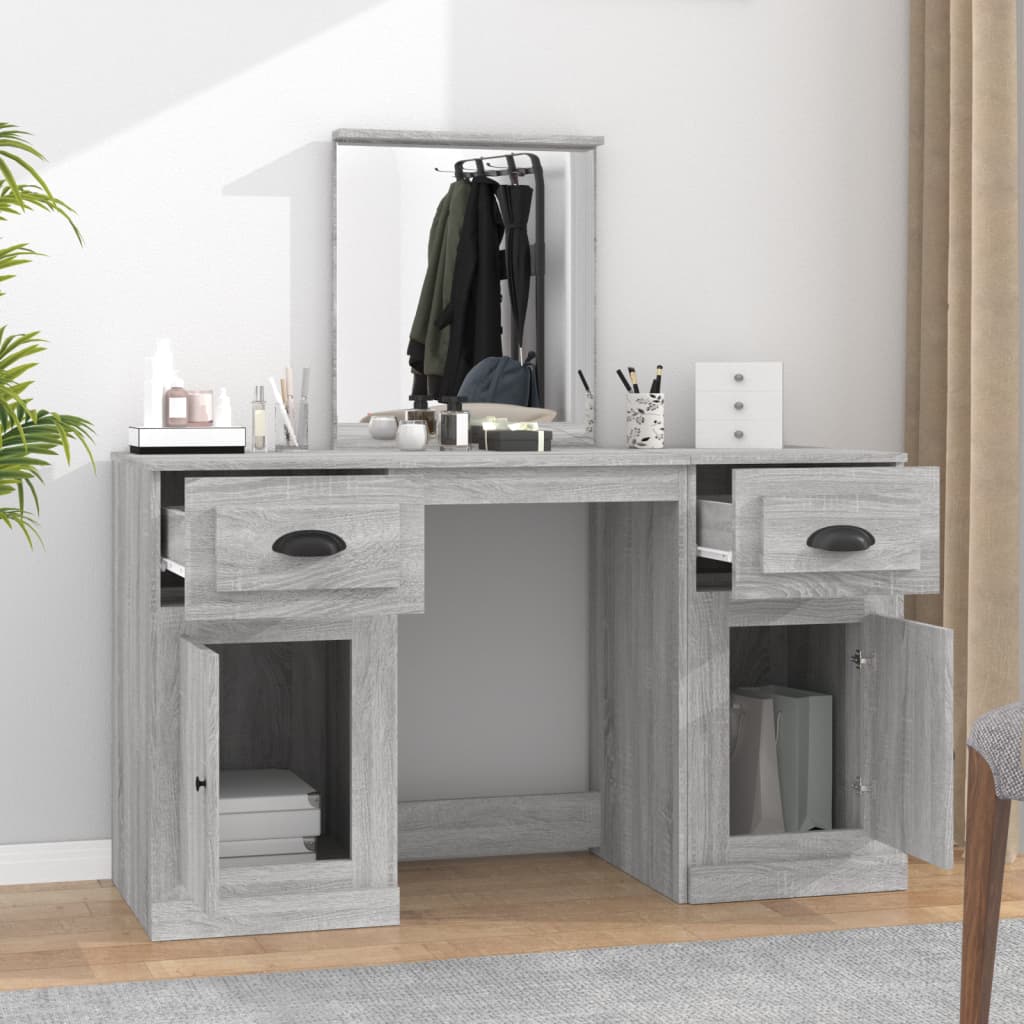 Dressing Table With Mirror 130X50X132.5 Cm