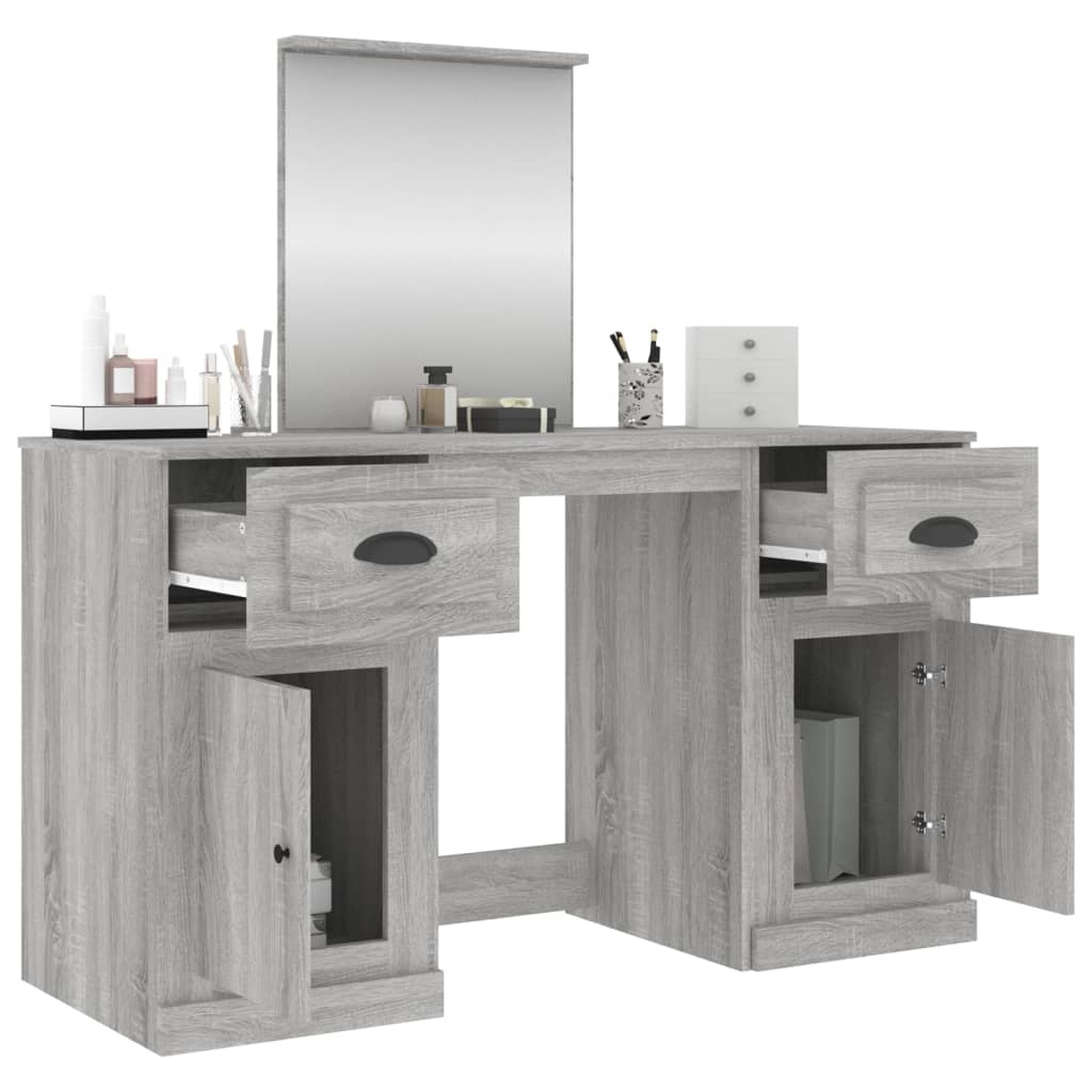 Dressing Table With Mirror 130X50X132.5 Cm