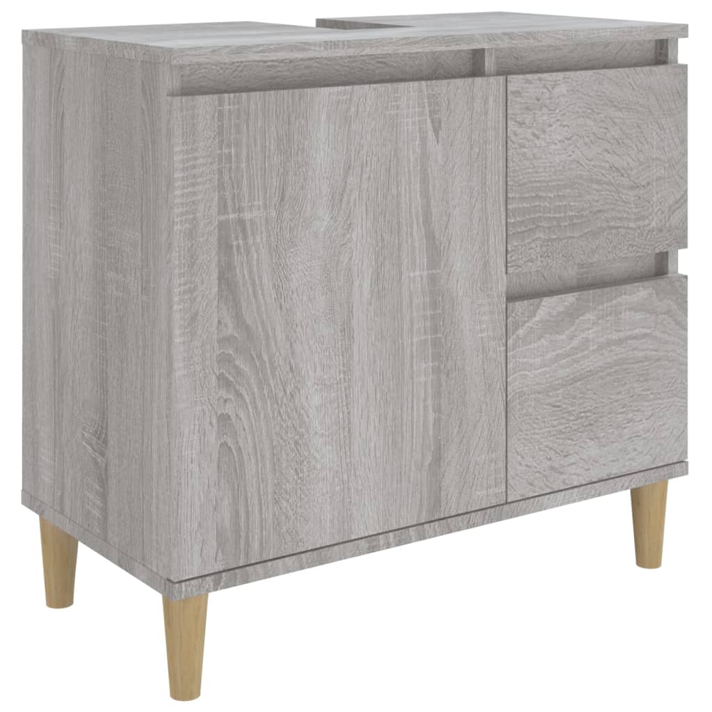 3 Piece Bathroom Cabinet Set Engineered Wood