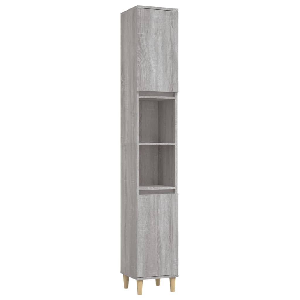 3 Piece Bathroom Cabinet Set Engineered Wood