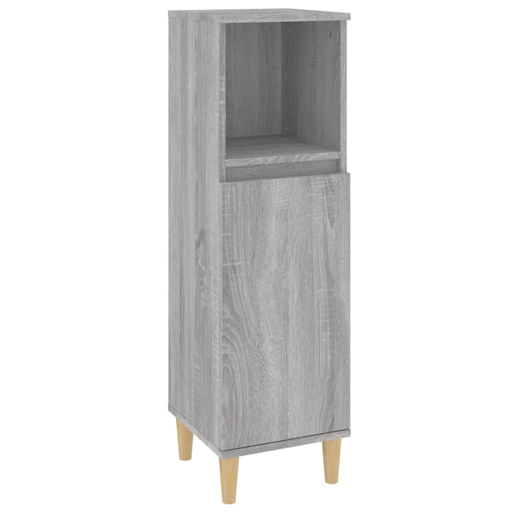 3 Piece Bathroom Cabinet Set Engineered Wood