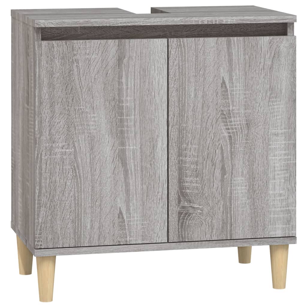3 Piece Bathroom Furniture Set Engineered Wood
