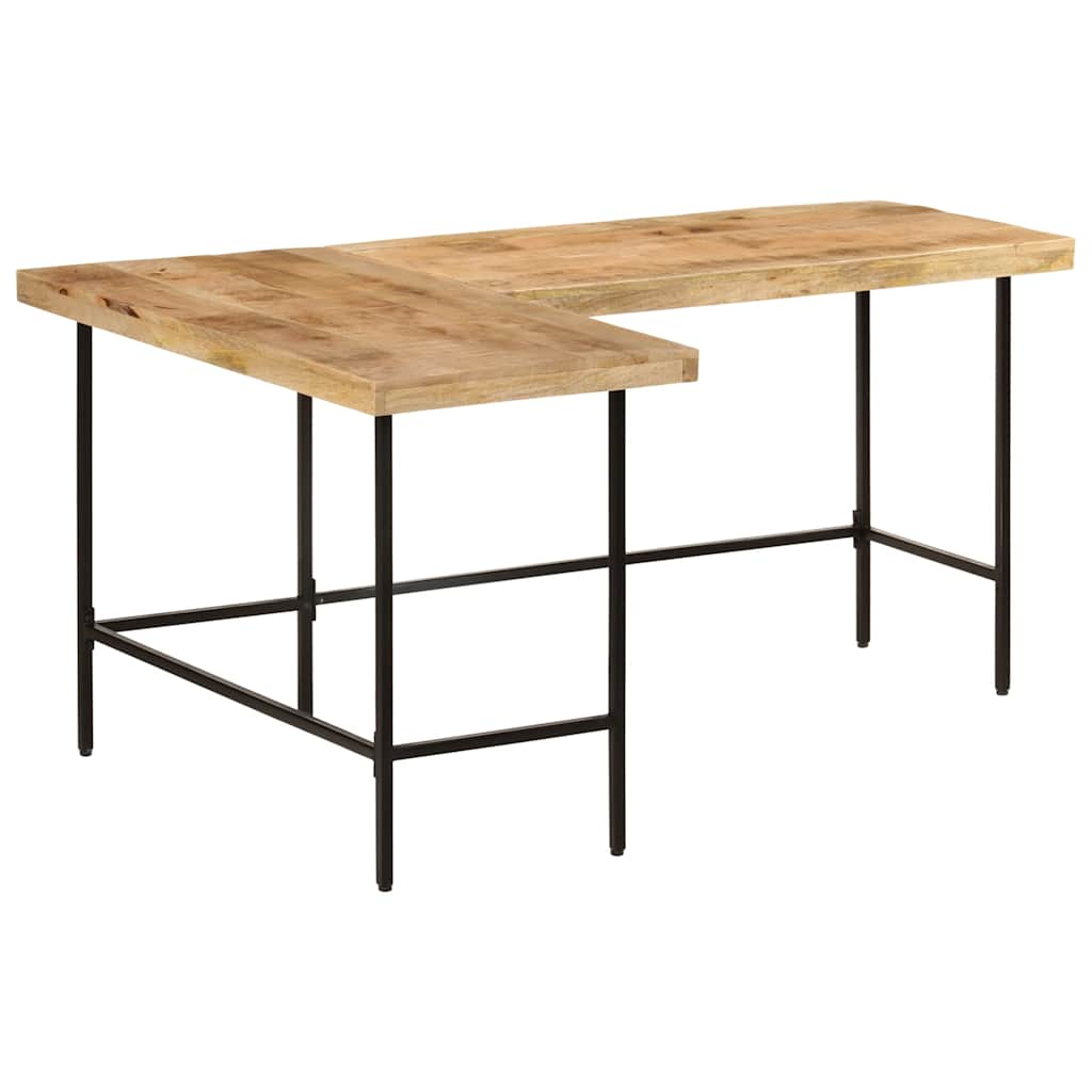 Desk 165X110X77 Cm Solid Wood Mango And Iron