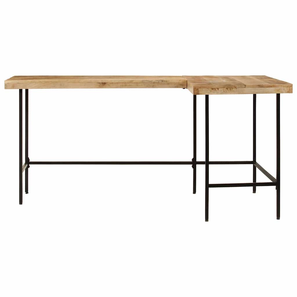 Desk 165X110X77 Cm Solid Wood Mango And Iron