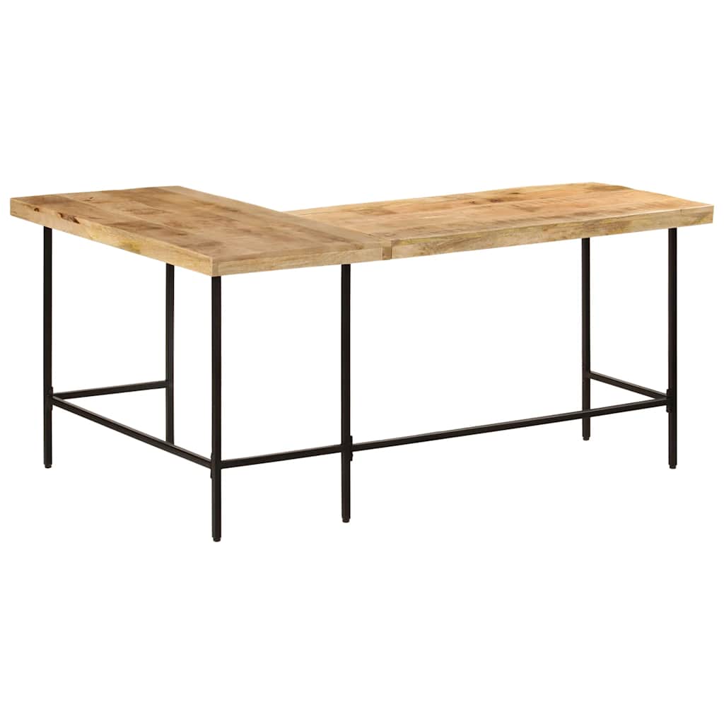 Desk 165X110X77 Cm Solid Wood Mango And Iron