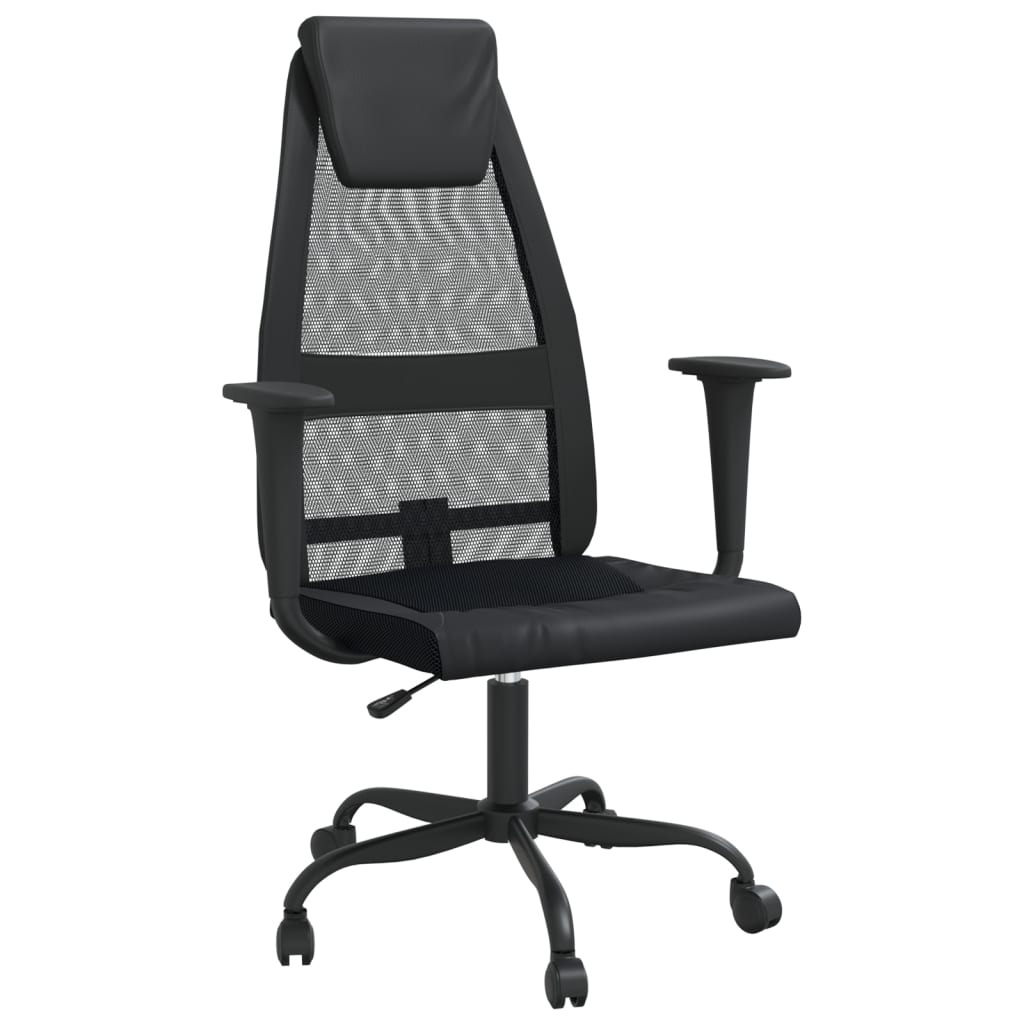 Office Chair Mesh Fabric And Faux Leather