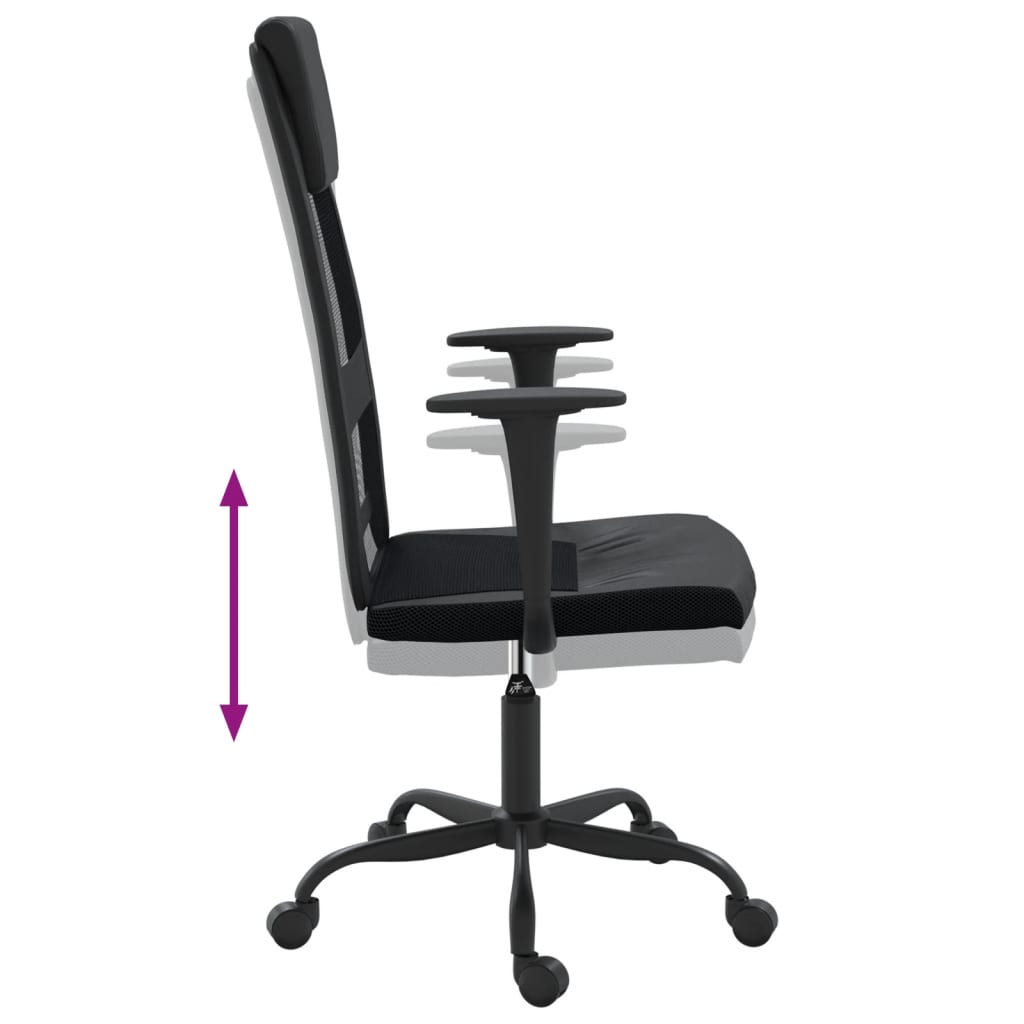 Office Chair Mesh Fabric And Faux Leather