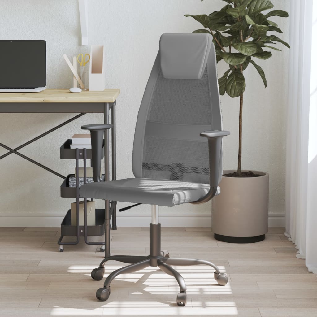 Office Chair Mesh Fabric And Faux Leather