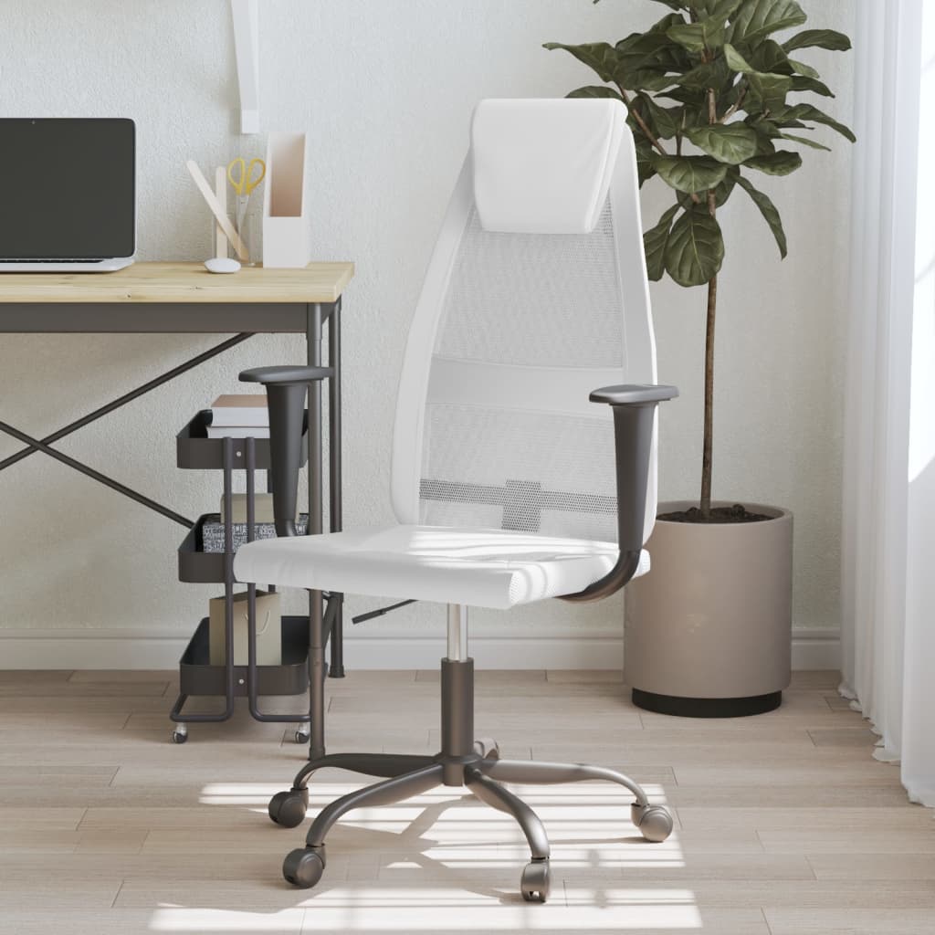 Office Chair Mesh Fabric And Faux Leather
