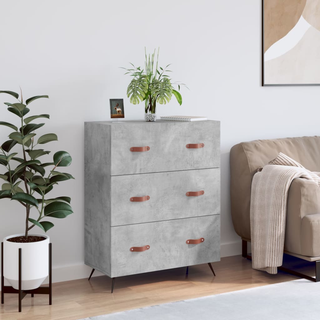 Chest Of Drawers 69.5X34X90 Cm Engineered Wood