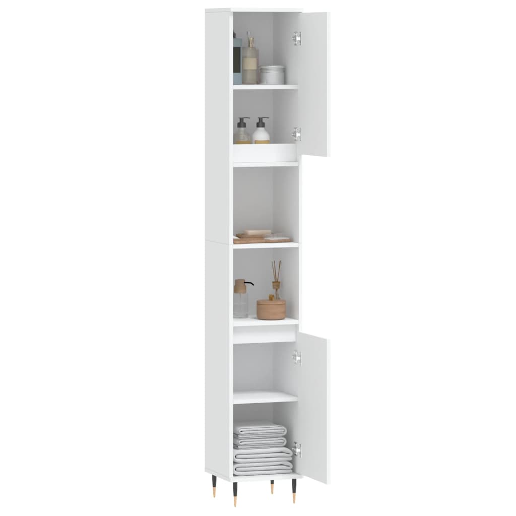 Bathroom Cabinet 30X30X190 Cm Engineered Wood